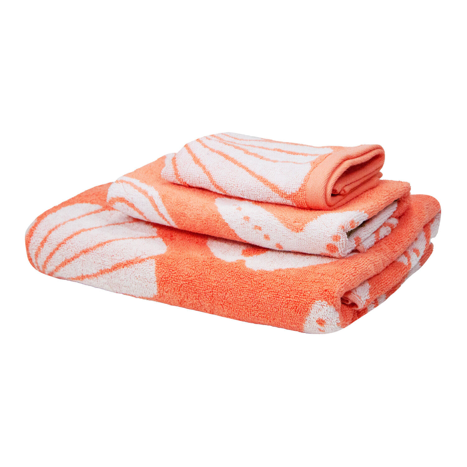 3 Piece Bathroom Towel Set - Seashell Ocean Beach Pattern - Color Options - Soft Arkwright - фотография #6