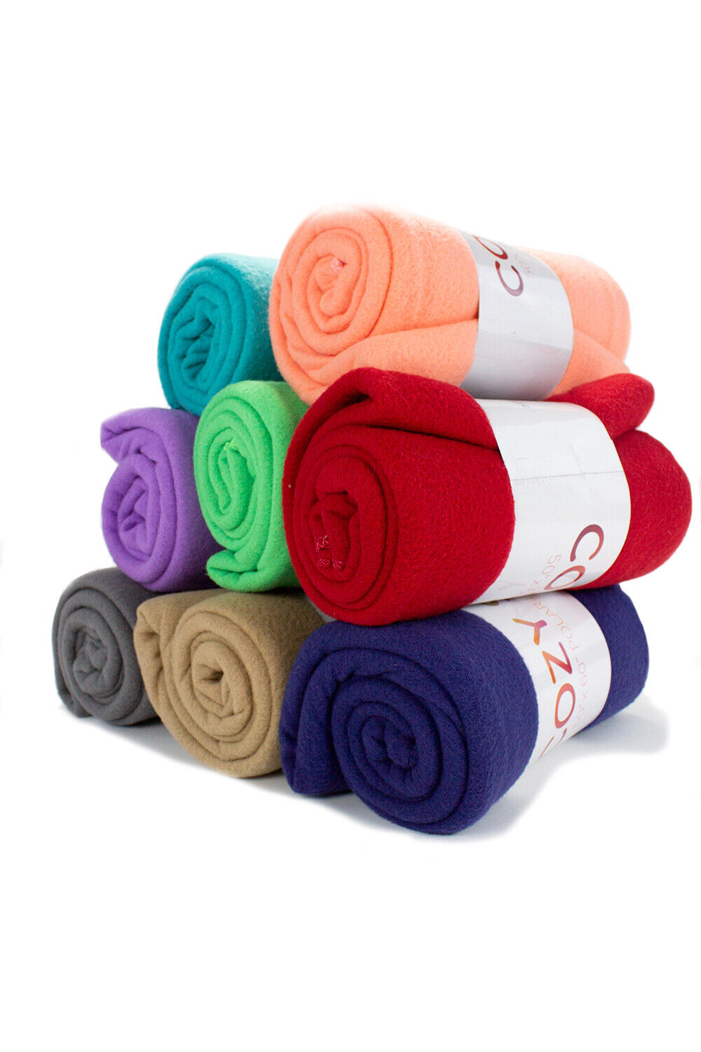 24 Pack of Polar Fleece Throw Blankets - 50 x 60 Assorted Colors Soft & Cozy  Arkwright Does Not Apply - фотография #2