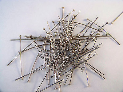 100- 1 1/2 " (38 mm) SILVER  PINS CHANDELIER LAMP BEAD PRISM CRYSTAL CONNECTOR  Unbranded