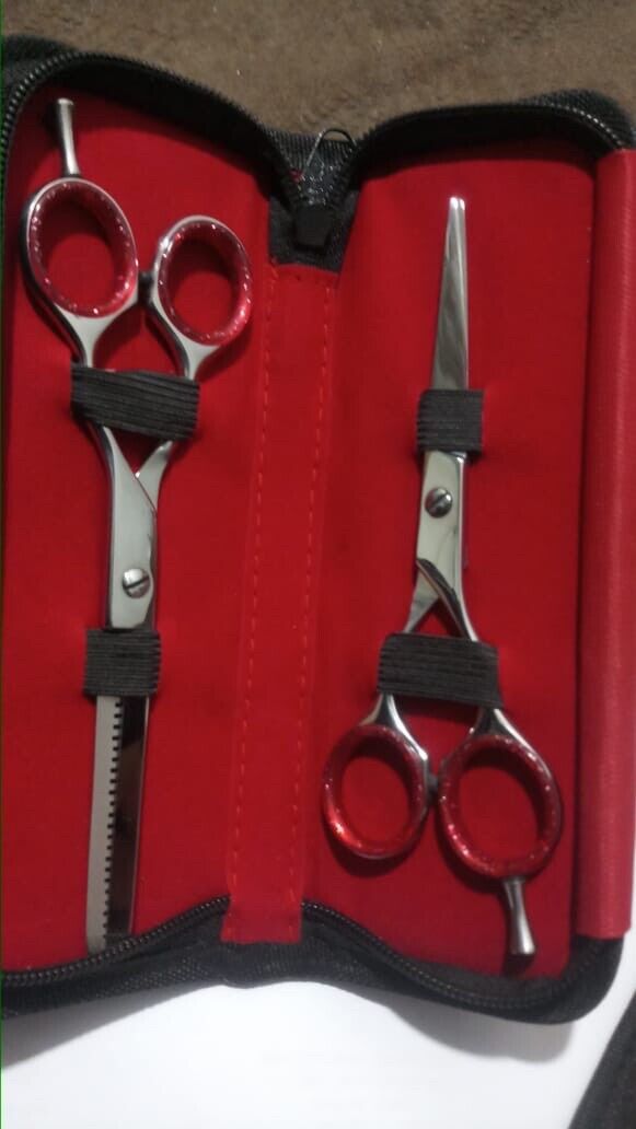 LEFT HANDED PROFESSIONAL JAPANESE HAIR CUTTING+THINNING SCISSORS SET 6.5” vertical int Does Not Apply - фотография #3