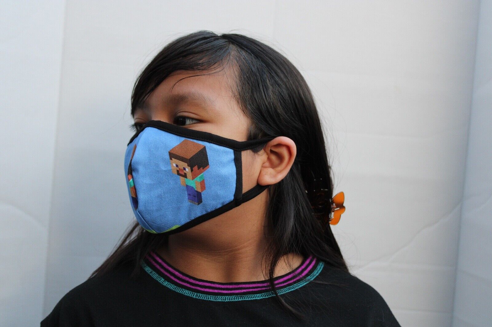 6 FACE MASK FOR KIDS ( 8 TO 12 YEARS OLD) WITH POCKET COTTON FABRIC Handmade - фотография #5