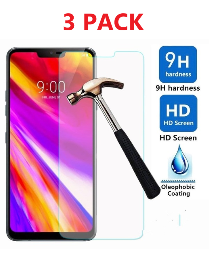 3-Pack For LG ThinQ G7 Premium Clear Tempered Glass Screen Protector Unbranded