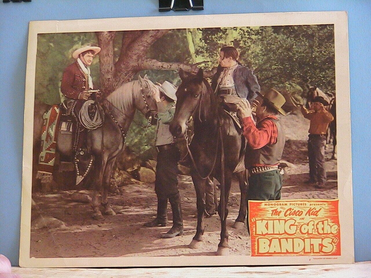 VINTAGE LOBBY CARDS-7-GILBERT ROLAND-CISCO KID-KING OF THE BANDITS-1947-TITLE C. Без бренда - фотография #9