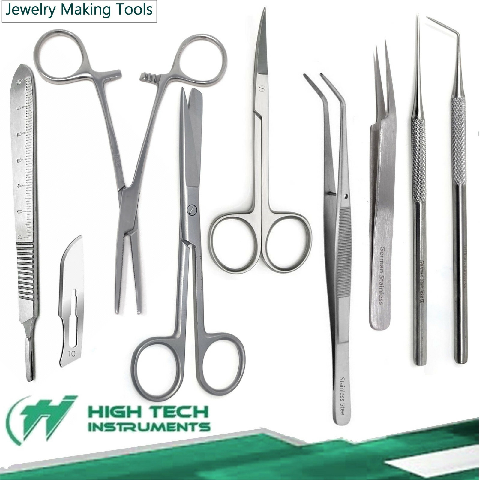 13 Pcs Jewelry Making Kit Pliers Repair Tool Craft Supplies Starter Fixing Set hti brand Does Not Apply - фотография #3