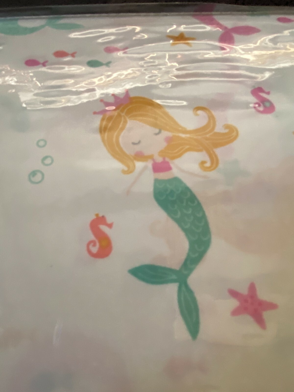 AUTHENTIC KIDS MERMAIDS TWIN SHEET SET TEAL PINK YELLOW WHITE 3PC NIP White Mermaid - фотография #6