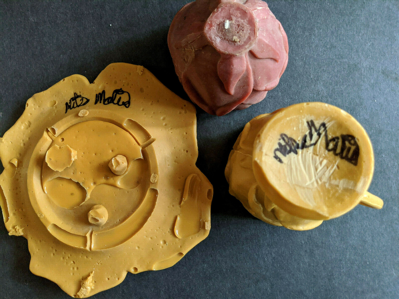 Teleflora Rose Teacup & Saucer Prototype Casts SIGNED By The Original Sculptor Teleflora - фотография #6