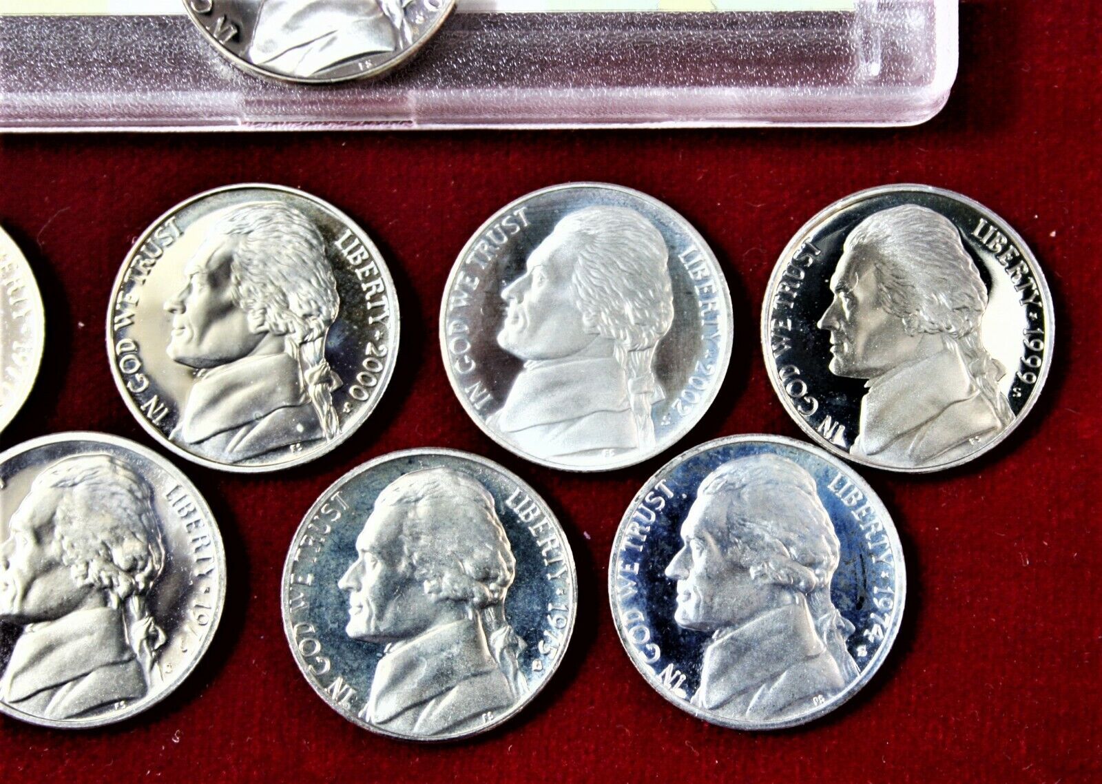 BU++ JEFFERSON NICKELS 1970-2004 10 COIN LOT! Без бренда - фотография #3