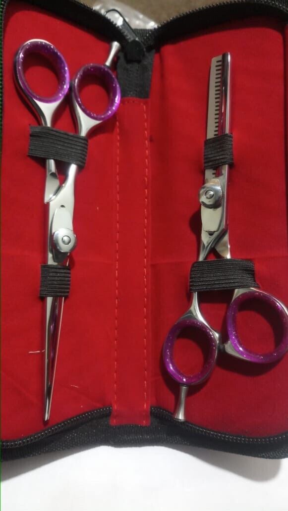LEFT HANDED PROFESSIONAL JAPANESE HAIR CUTTING+THINNING SCISSORS SET 6.5” vertical int Does Not Apply - фотография #2