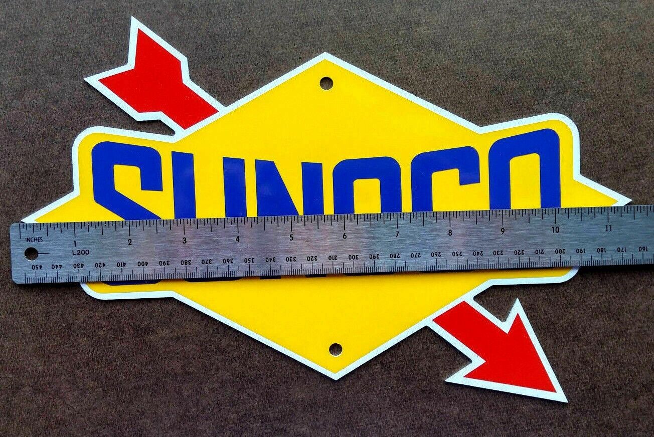 SUNOCO SIGN -  Garage Decor - NASCAR - Racing Logo - Automobilia - Petrolania Без бренда - фотография #3