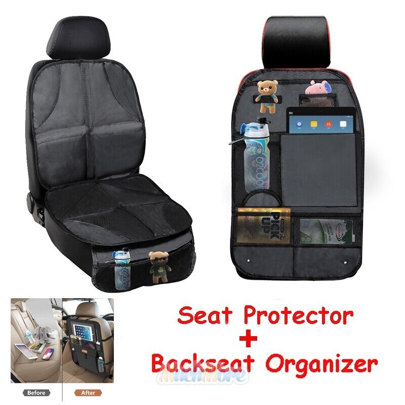 Universal Car Seat Protector+Backseat Organizer Kick Mat 600D Waterproof Fabric MUCH Does Not Apply