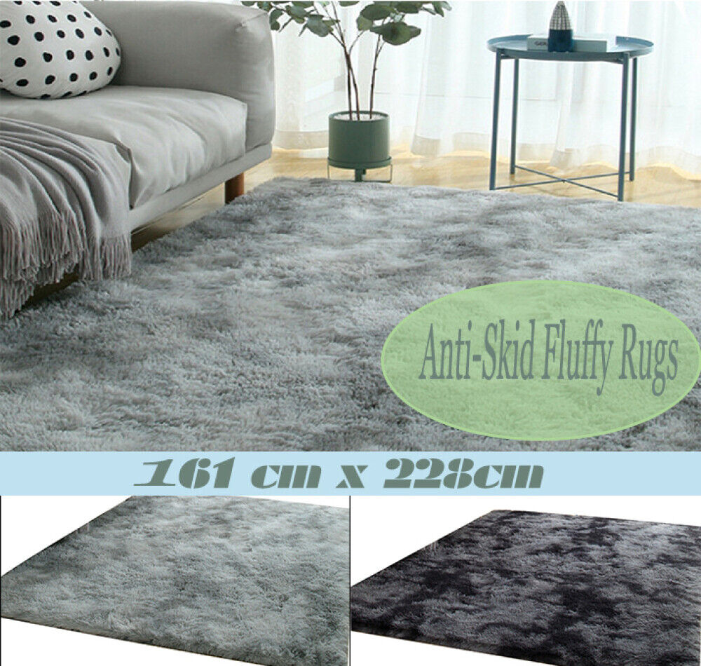 Shaggy Area Carpet Fluffy Floor Mat Anti-Skid Rug Playing Mat Center Room Decor Unbranded Does Not Apply - фотография #2