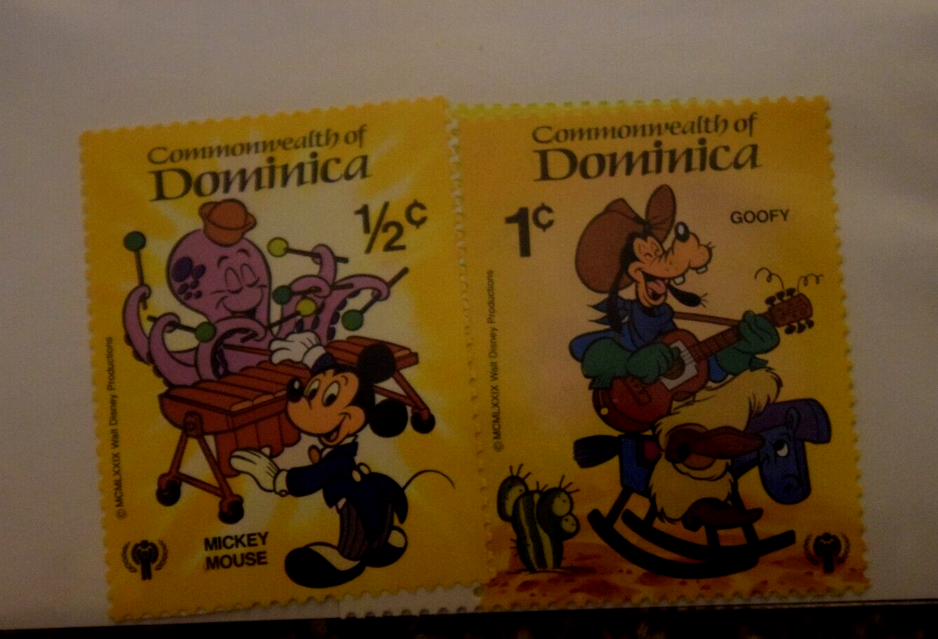 DOMINICA DISNEY #644-52 Mint Set (9), "MUSICAL SCENES - Mickey, Goofy" MNH, 1979 Без бренда - фотография #2