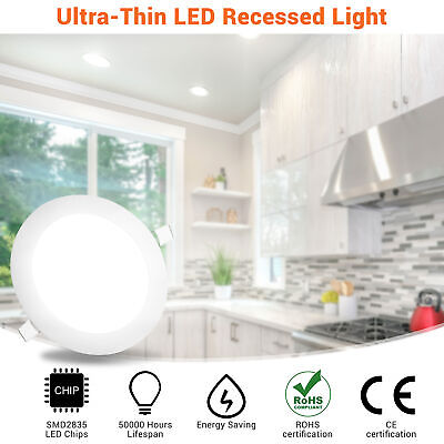 DELight 10 Pcs Round LED Recessed Ceiling Panel Down Light 12W Downlight Lamp Apluschoice 11CLL001-12W10P - фотография #4