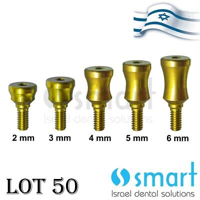 Lot x 50 Dental Implant Healing cap Concave implant abutment titanium 2-6 mm Smart Does Not Apply