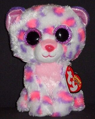 TY BEANIE BOOS - SERENA the 6" SNOW LEOPARD - JUSTICE EXCLUSIVE - MINT TAG Ty