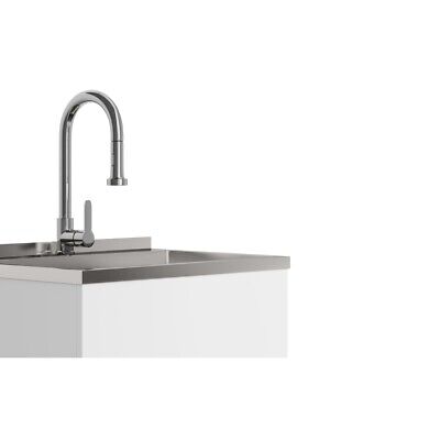 Simpli Home Metro Modern 28"Laundry Cabinet With Faucet And Stainless Steel Sink Без бренда AXCLDYMET28-SS - фотография #6