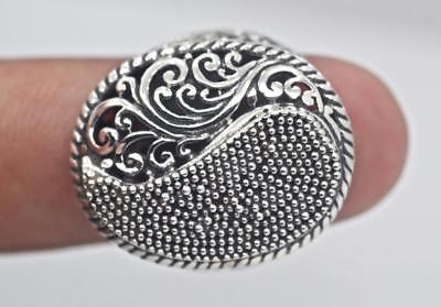 Ying Yang Detailed And Heavy Dome Ring, Filigree Accent Large Handmade Dome Ring Handmade - фотография #2