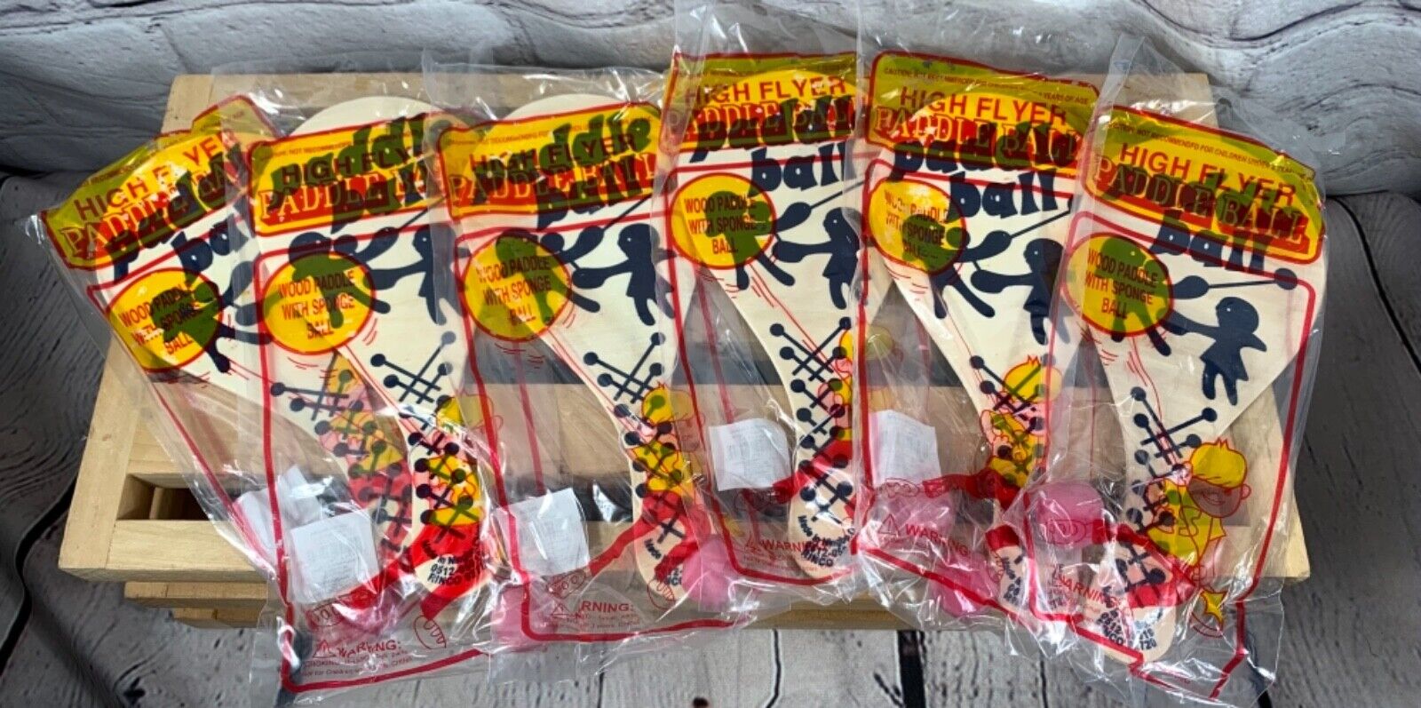 High Flyer Paddle Ball Game lot of 6 new in packaging  High flyer Does Not Apply - фотография #2
