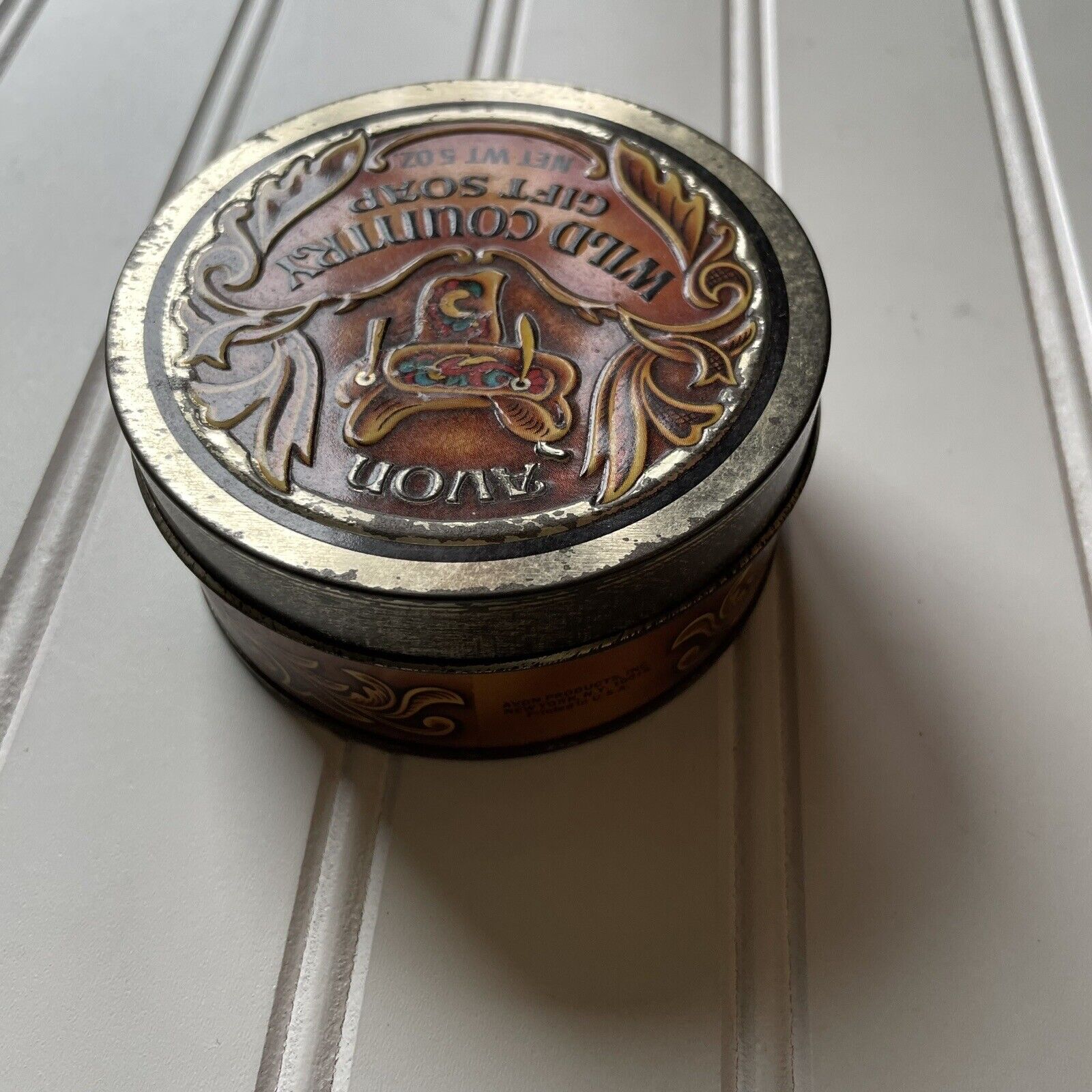 Vintage Avon Wild Country Gift Soap Trinket Tin Box Fragrance Man Cave Decor Без бренда - фотография #5