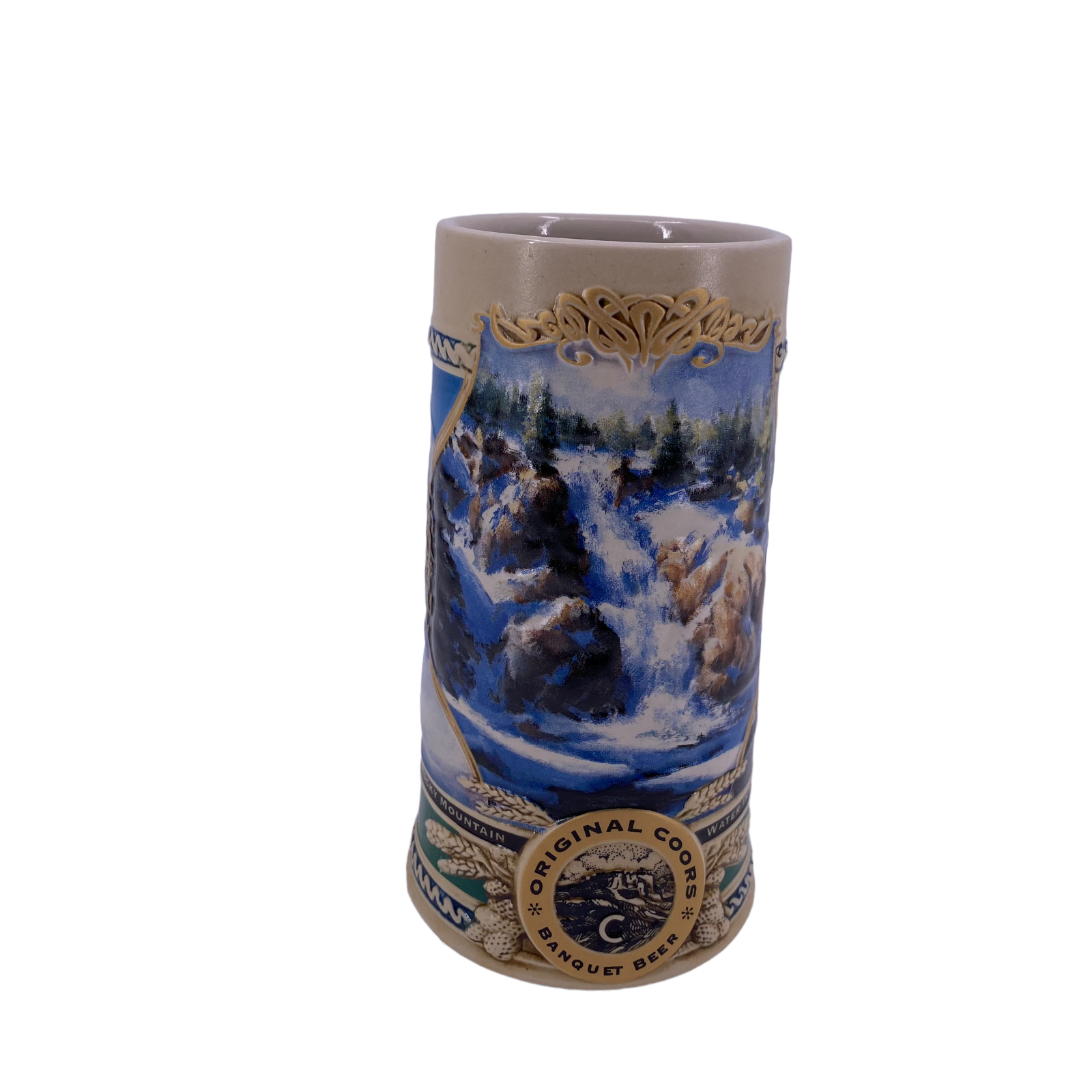 Collectable Ceramic Coors Mug 1995 Edition Waterfall Heritage Series #41327 VTG Adolph Coors Company - фотография #3