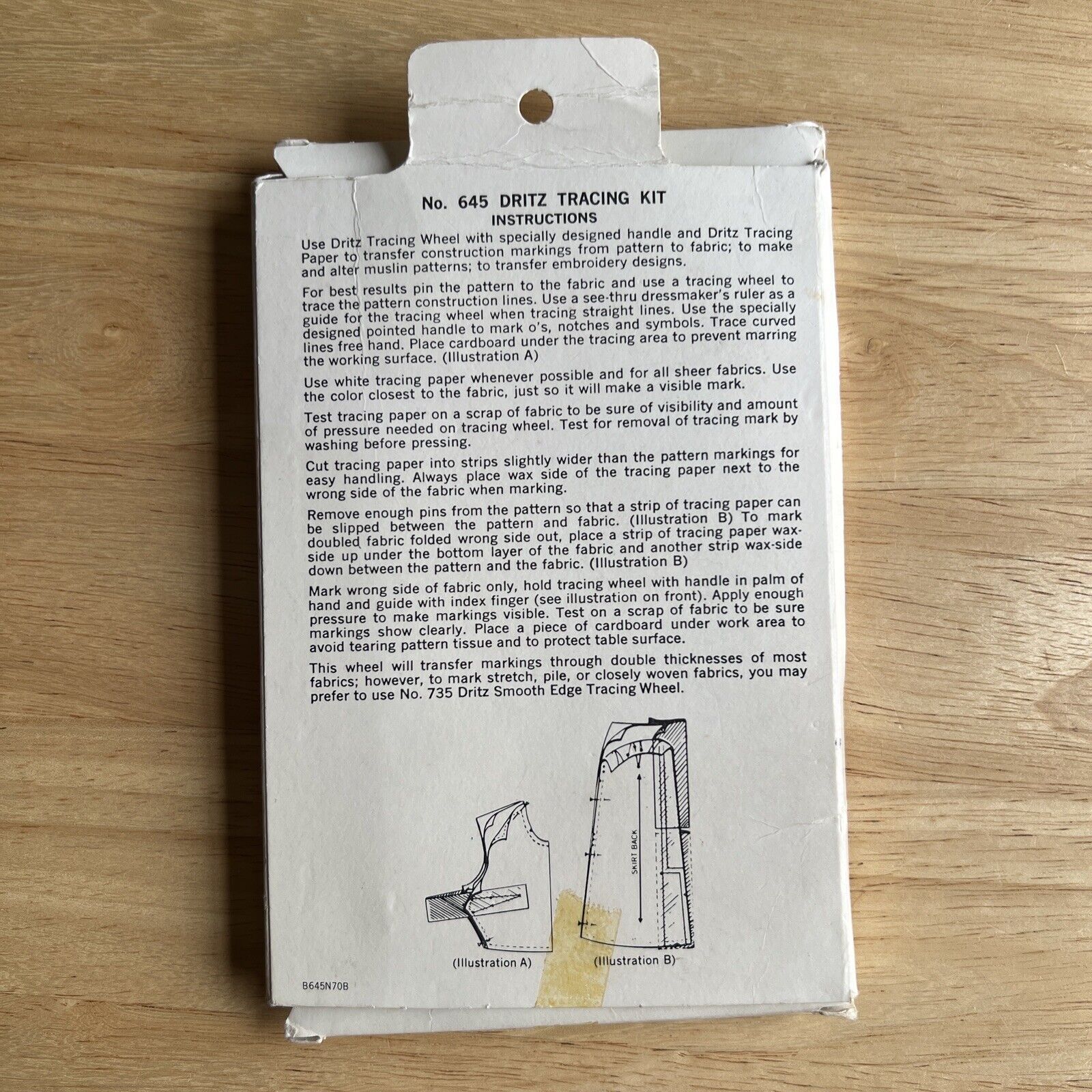 vintage Scovill Dritz tracing kit for sewing original box NOS USA Made #645 Dritz - фотография #3