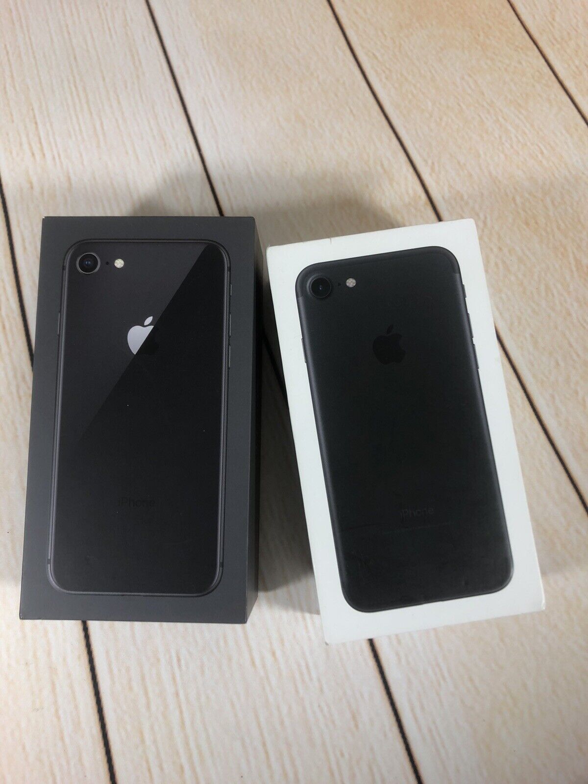 iPhone 8, Space Gray, 64GB & iPhone 7, Black, 32GB Boxes Only 2 Item Lot  Apple Do Not Apply