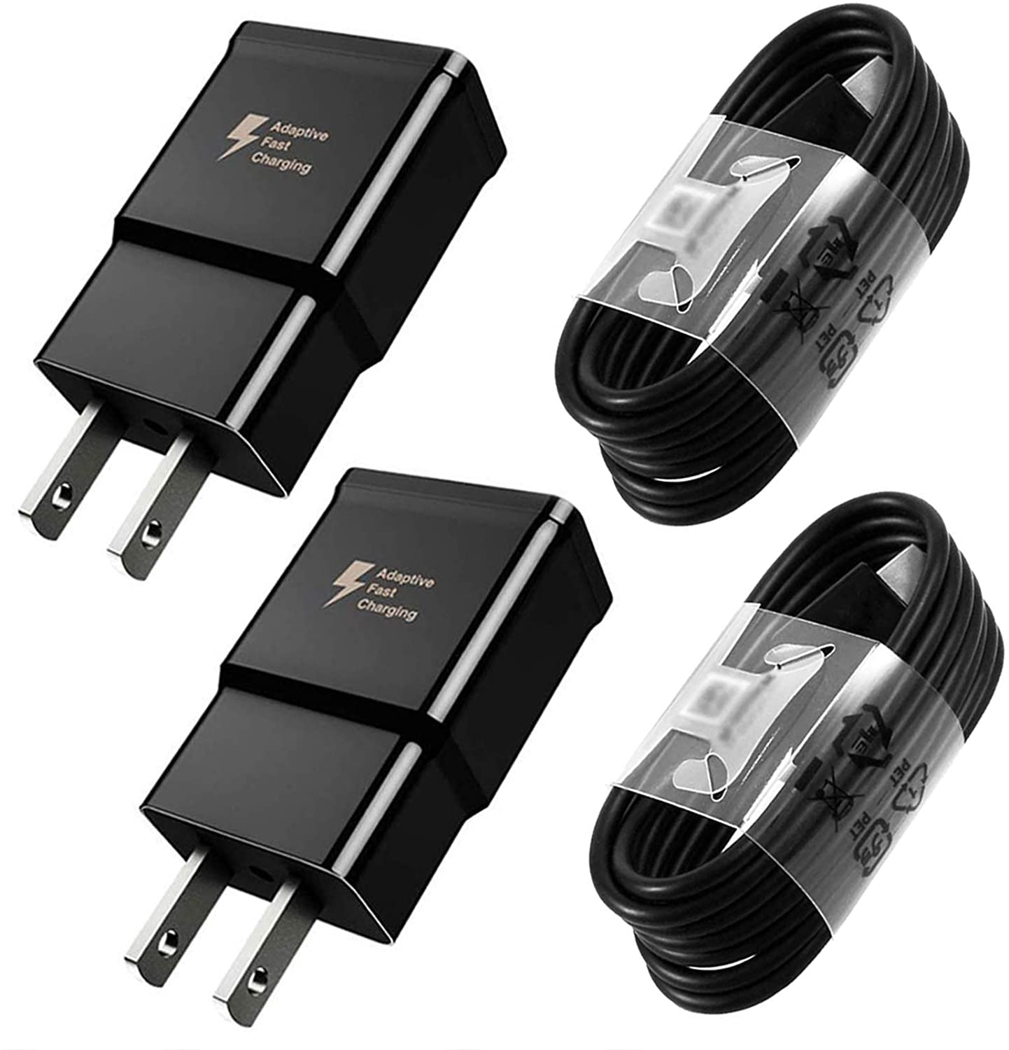 2 Pack Fast Rapid Wall Charger + Type C Cable For Samsung Galaxy A13 5G Black Unbranded Model: EP-LN920BBEGUS