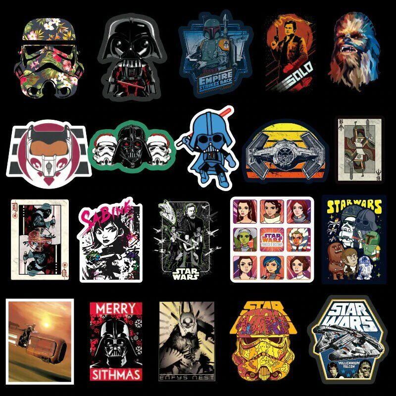 100pcs Star Wars Stickers Yoda Storm Trooper Jedi Vador Mandalorian Laptop Phone Hyperealm - фотография #6