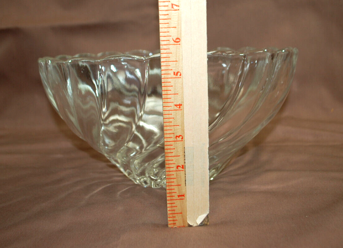 Hazel-Atlas Colonial Swirl Shell Crystal Punch Bowl,Stand,12 Cups & Ladle  T1336 Hazel Atlas - фотография #12