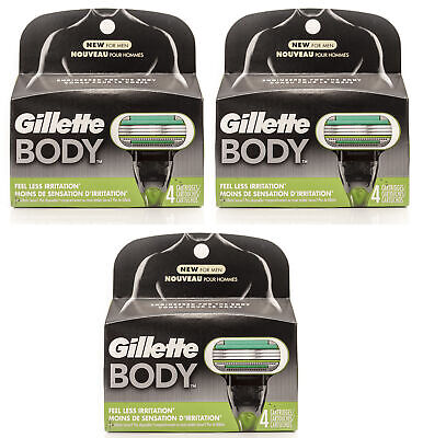 Gillette Body Razor for Men 4 Count, Razors / Blades (3 PK) Gillette 96194848-3Pack