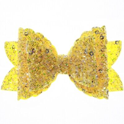 10PCS 8CM Newborn Glitter Leather Hair Bow With Fully Covered NO CLIPS Unbranded - фотография #6