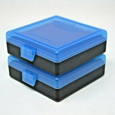 .25 ACP BLUE-BLACK (2) X 22 lr Ammo Box / Case / Storage 100 Rounds Berry's 22/100 - фотография #3