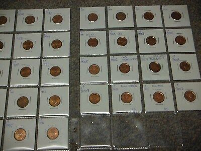 1957 to 2012 One Cent Collection ***** 56 coins ***** Brilliant & UNC Без бренда - фотография #5
