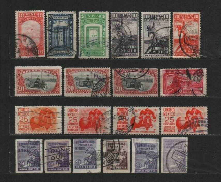 Mexico 1934 1935 20 Stamp lot all different used & new as seen, combine shipping Без бренда