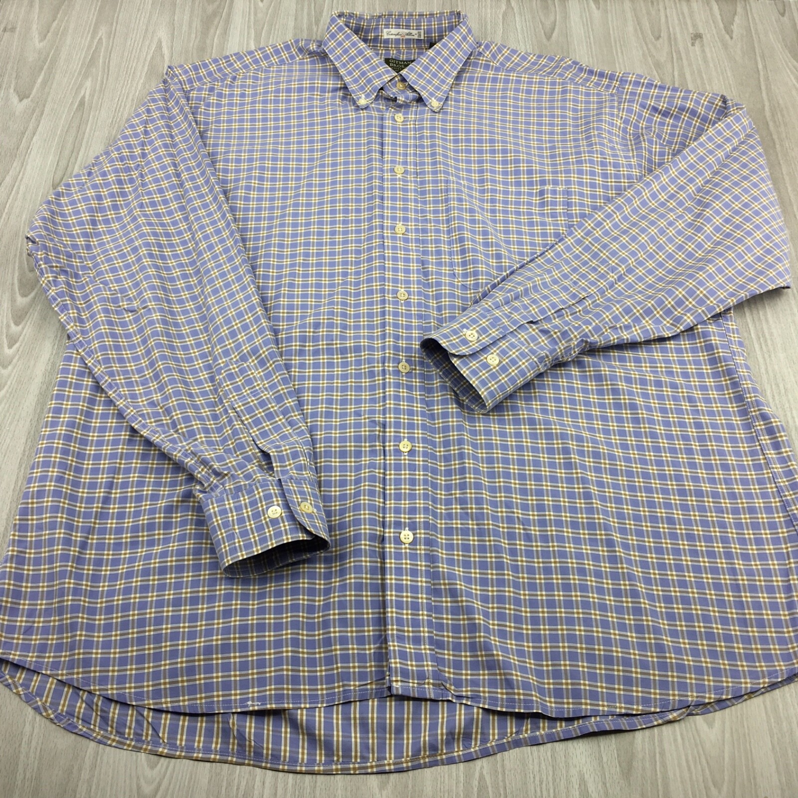 Lot of 2 Gitman Bros. Plaid Button Down Shirts Long Sleeve Size: XL Made in USA Gitman Bros. - фотография #4