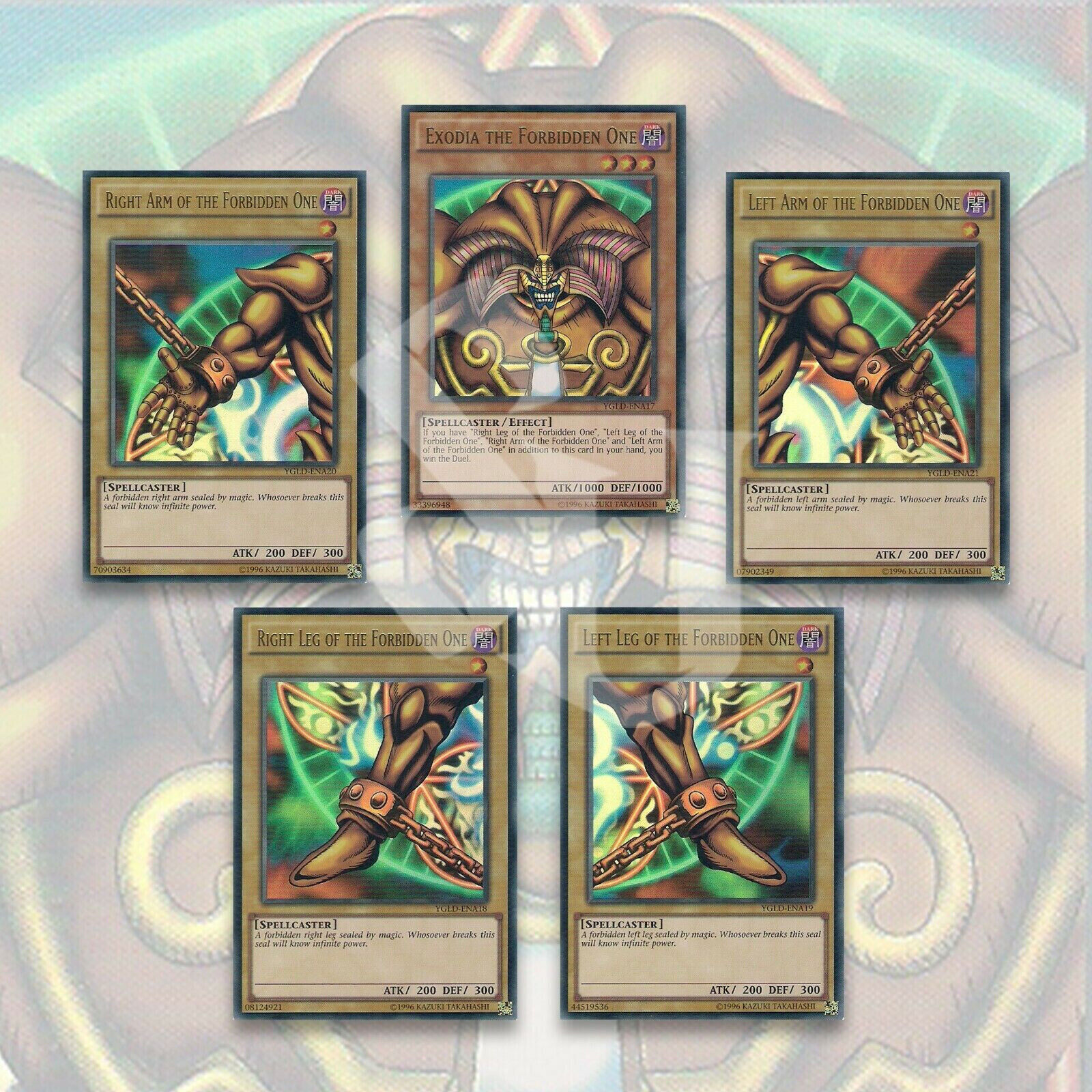 YuGiOh COMPLETE EXODIA SET ▪️ ALL 5 PIECES | The Forbidden One ▪️ ULTRA RARE 💎  Без бренда