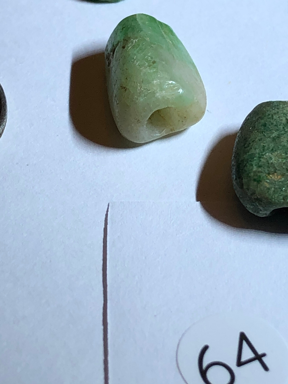  Pre Columbian Mayan Authentic Polished (6) Jade Tubular/ Flat Beads Tomb Finds Без бренда - фотография #5