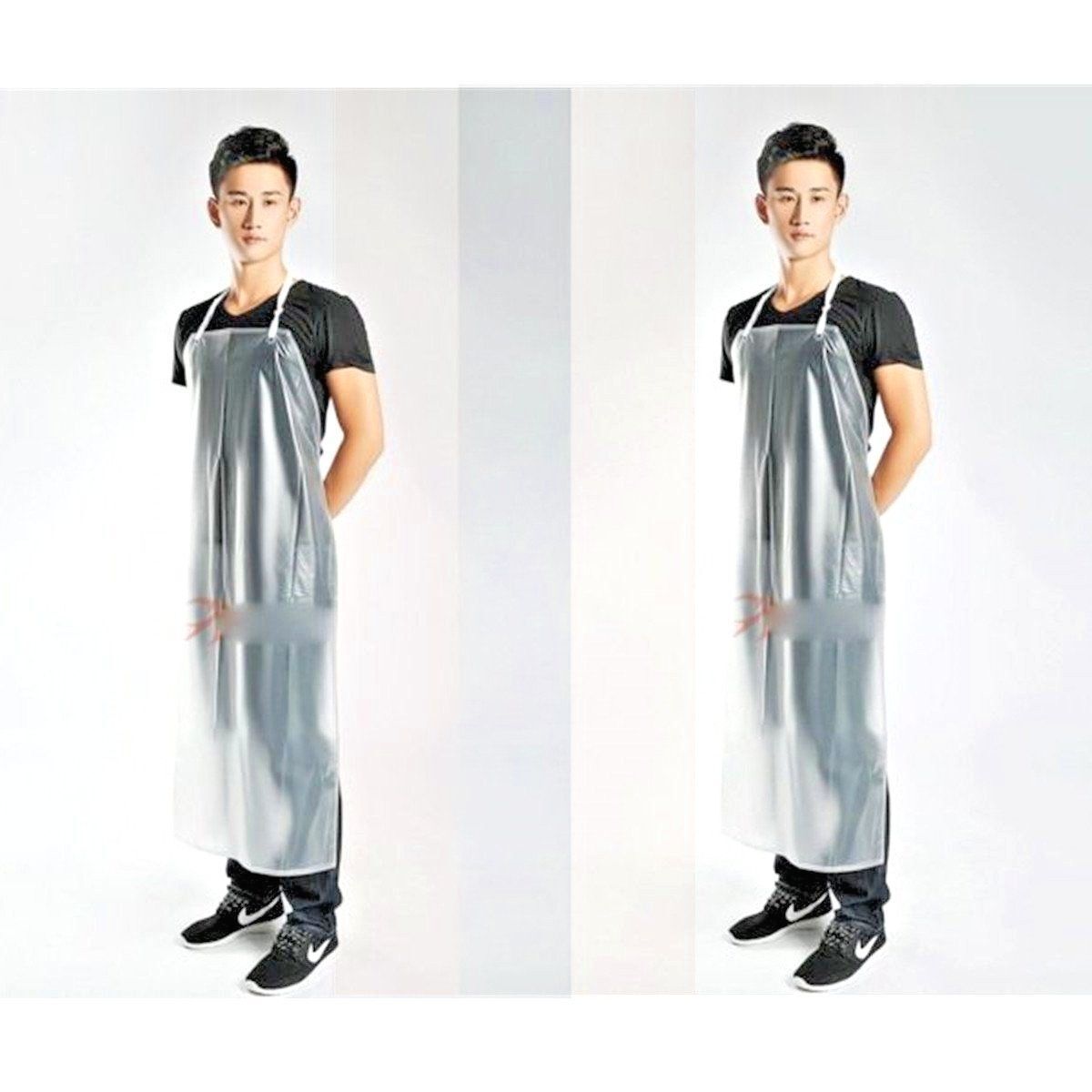 2 Pack Waterproof Clear PVC Apron For Kitchen Housework Restaurant Butcher Clean RBHK Does Not Apply - фотография #4