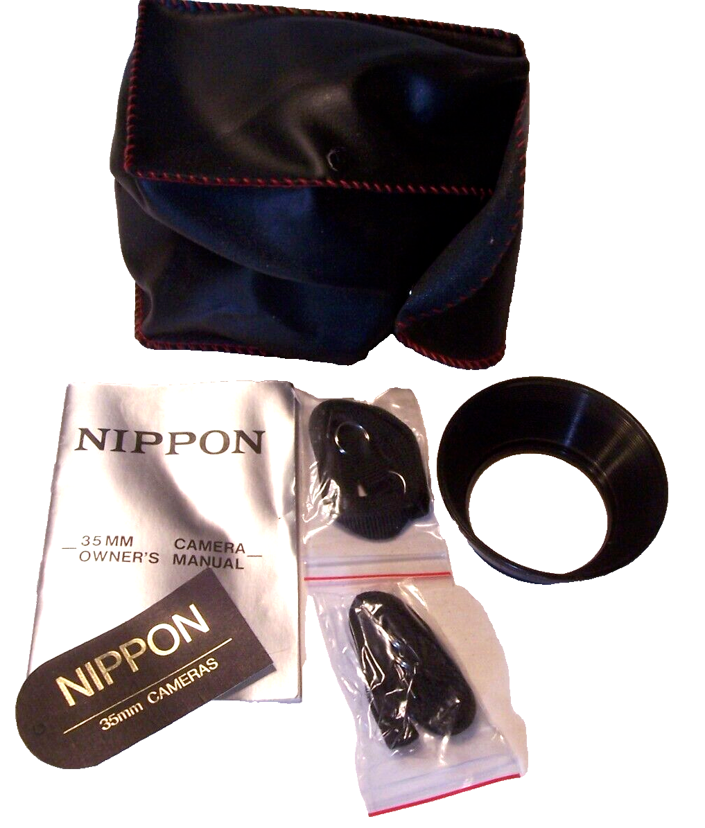 NEW Vintage Film 35mm Camera Nippon AR-4392F w/ Case, Strap, Sun Shade, Lens Cap Nippon ar 4392F - фотография #2