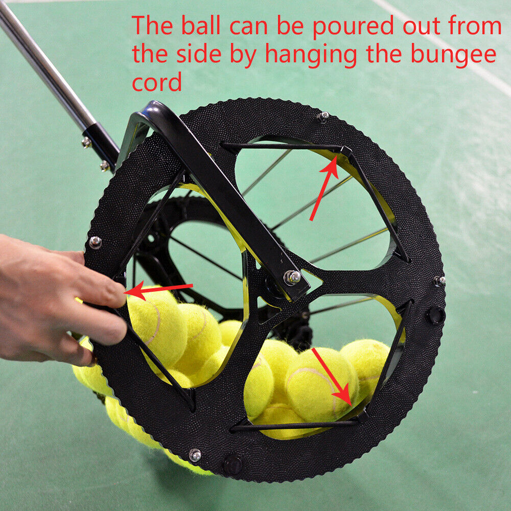 Tennis Ball Pick Up Hopper Automatic Balls Receiver with Handle Pick Up 55 Balls Unbranded Does Not Apply - фотография #3