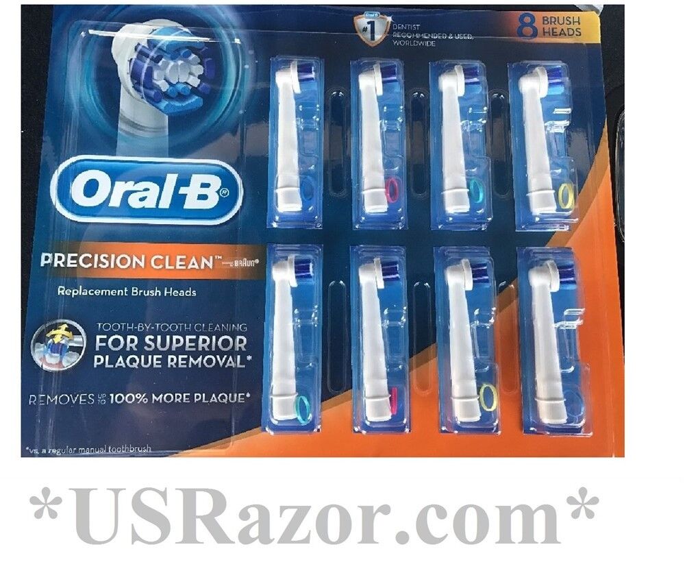8 Braun Oral B Precision clean toothbrush heads Phillips Brush Unboxed EB20-8 Oral-B 610583