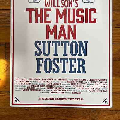 The Music Man Broadway Poster with Hugh Jackman Sutton Foster BROADWAY - фотография #2