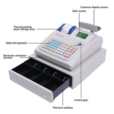 NEW Electronic Cash Register 48 Keys Cash Management System with Thermal Printer Unbranded n/a - фотография #3