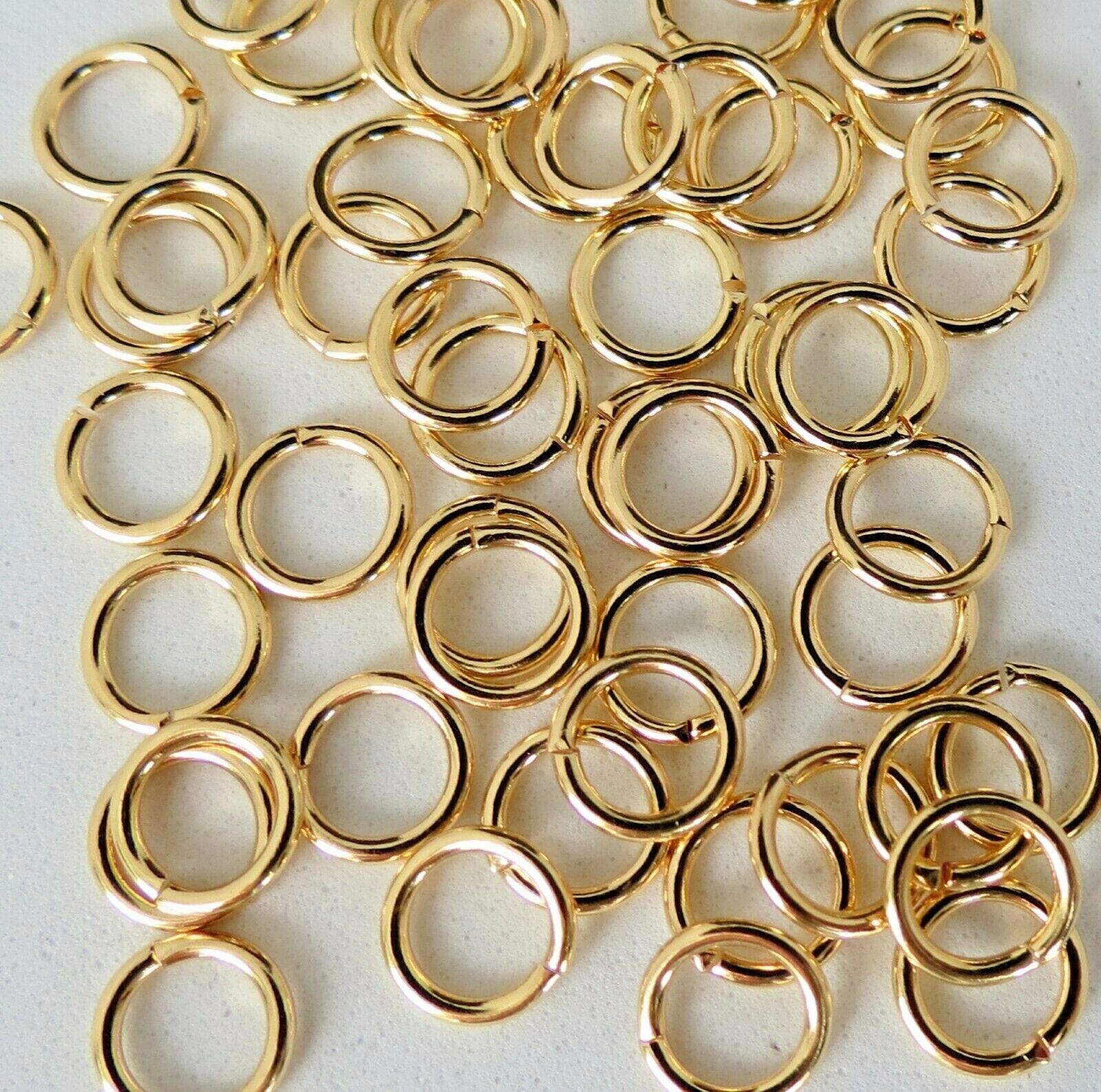 7mm 100 Pack NO SOLDER MAGIC JUMP RINGS gold plate 18 Gauge for jewelry charms Unbranded
