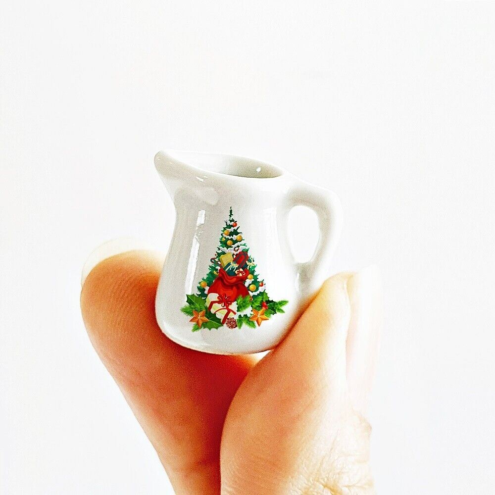 Miniatures Dollhouse Christmas Holiday Ceramic Mugs Decoration Ornament elf Gift ThaiMiniatureStore Does not apply - фотография #3