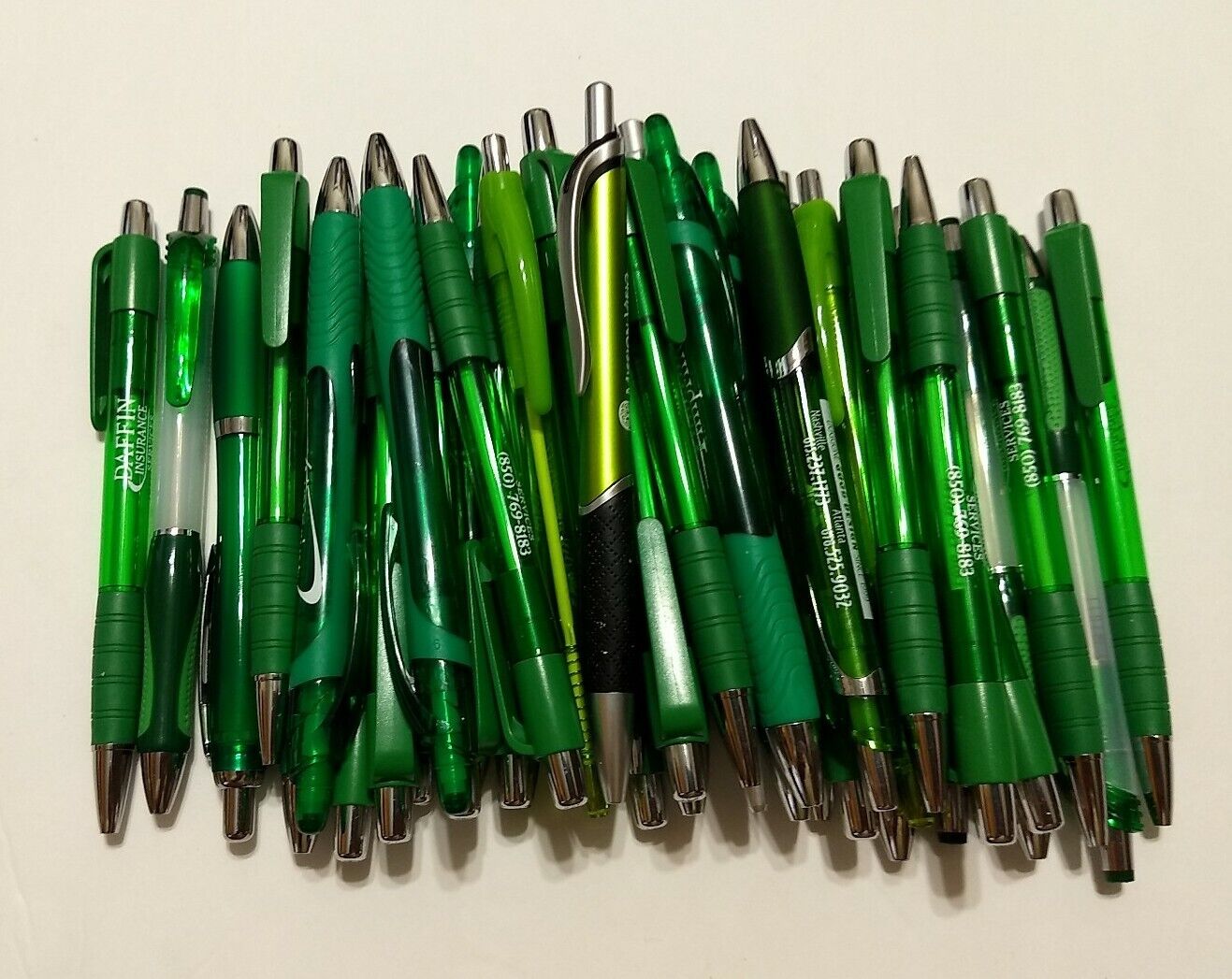 30ct Mixed Lot Misprint Retractable Click Pens:  FORREST / KELLY / GREEN Misprint Does Not Apply - фотография #5