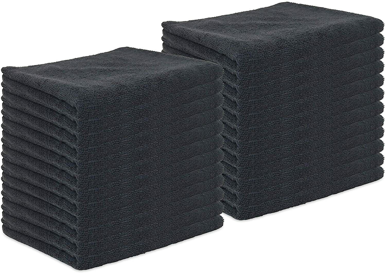 24 Pack of Microfiber Salon Towels - Bleach Safe - Black 16 x 27 - Stylist Towel Arkwright Does Not Apply - фотография #2
