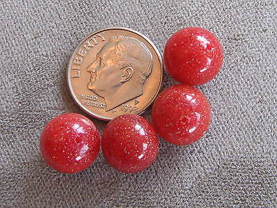 Lot of 4  Vintage Venetian Aventurine Sommerso Glass Beads Coral Red 10mm Без бренда - фотография #2