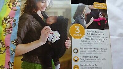 Baby 3-Position Adjustable Comfort Carrier NEW & Car Seat Canopy Cover Monkeys Fleurville Does Not Apply - фотография #2