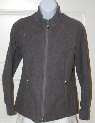 BOGNER Women's Charcoal Gray Zip Front Felted Wool Jacket Sz 8 Bogner